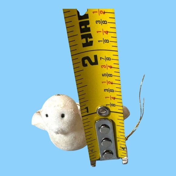 Set Of 3 Vintage White Dove Bird Christmas Ornaments With Glitter Accents SEE - Picture 3 of 3